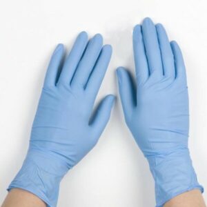 Găng tay cao su không bột màu xanh